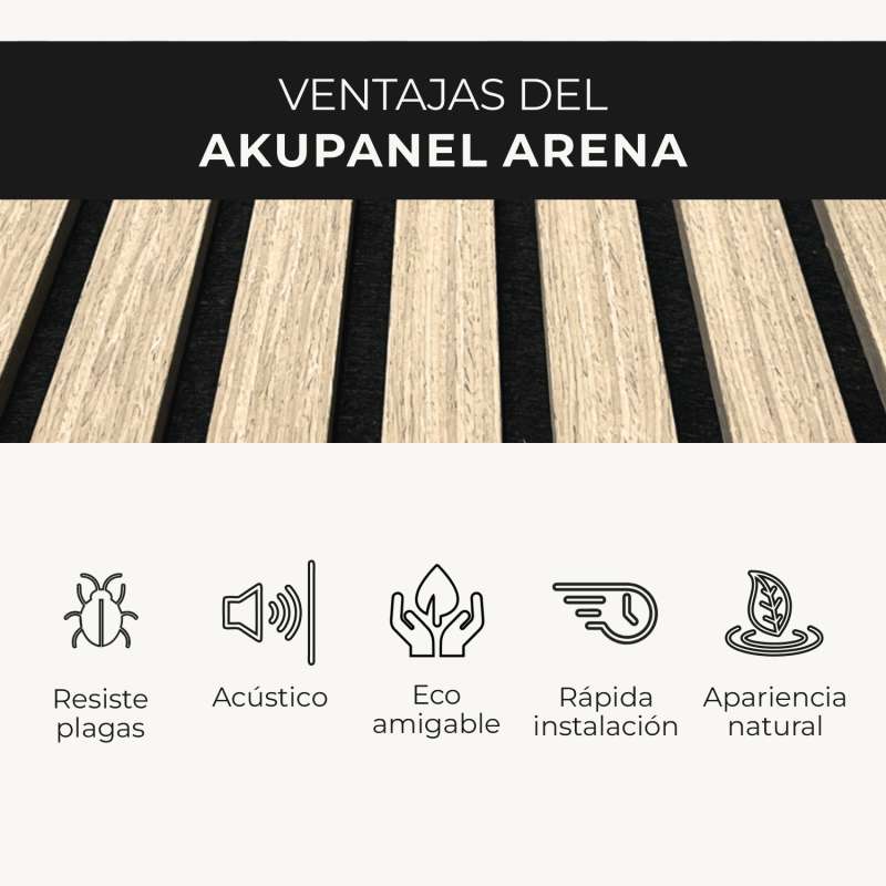 Panel Acústico Decorativo | MDF Akupanel Arena | Almacora - Almacora