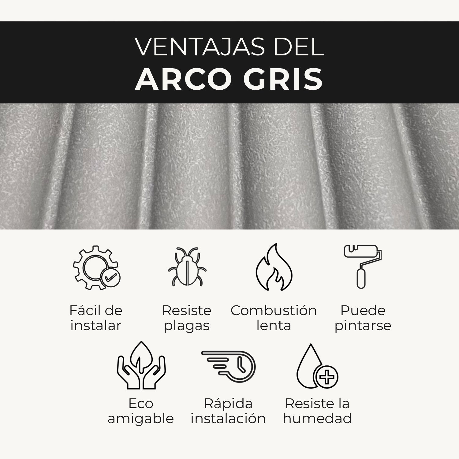 Panel WPC Arco | Taupe Gris Decorativo | ALMACORA - Almacora