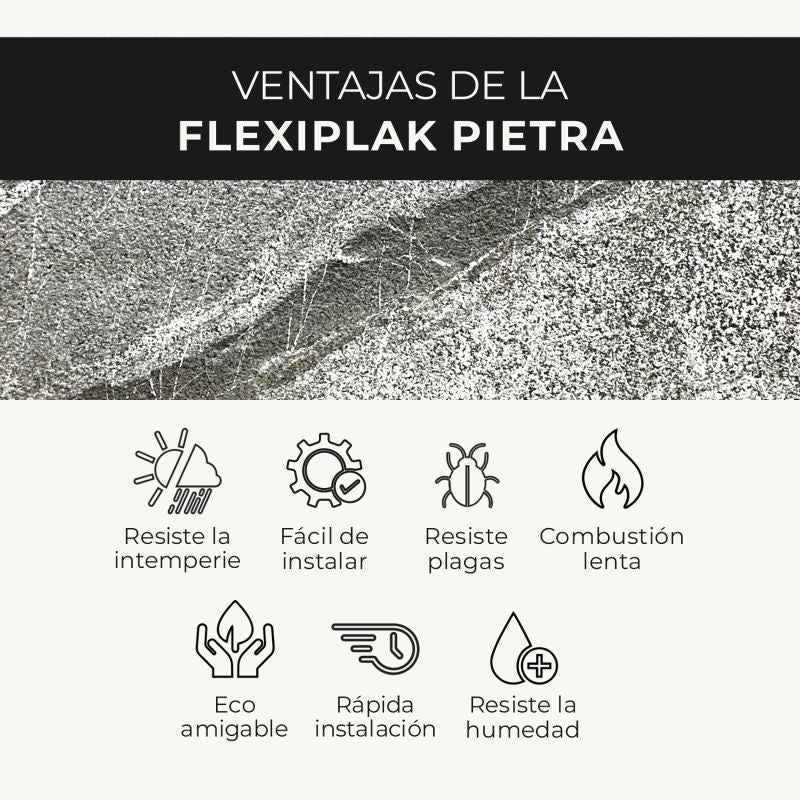 Flexiplak Translúcida Pietra | Lámina Decorativa de Piedra Flexible - Almacora