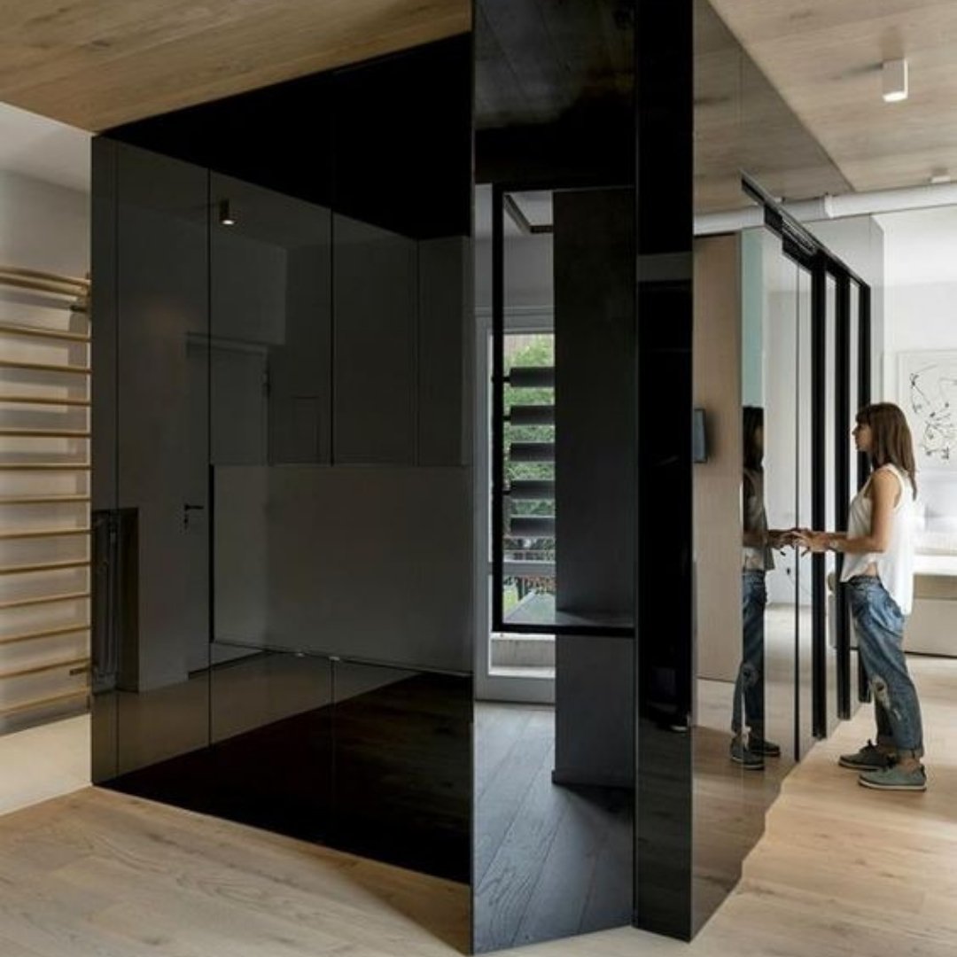 Lámina Espejo para Revestimientos Interiores - Negro - Almacora