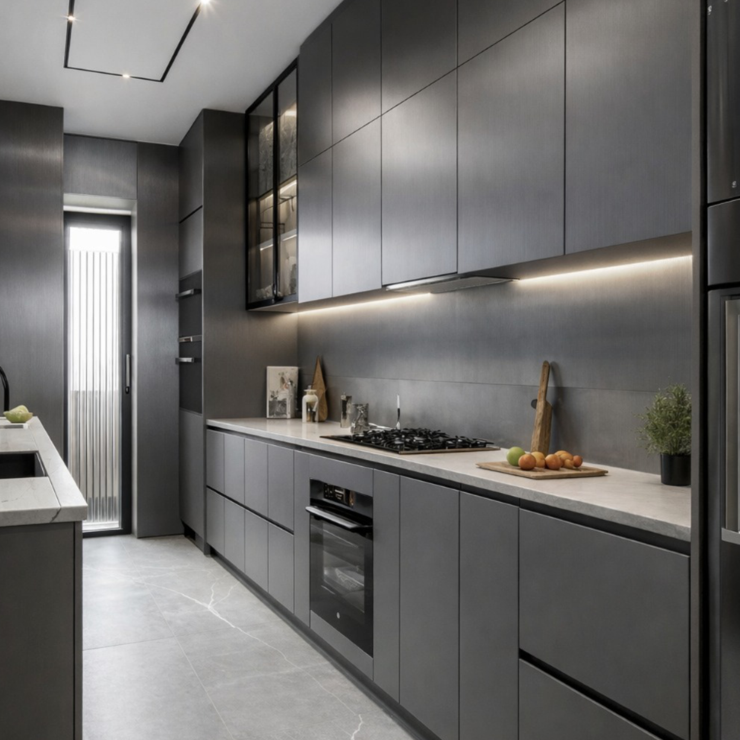 Lámina Piatto Metalizada Grafito – Revestimiento Decorativo Moderno - Almacora