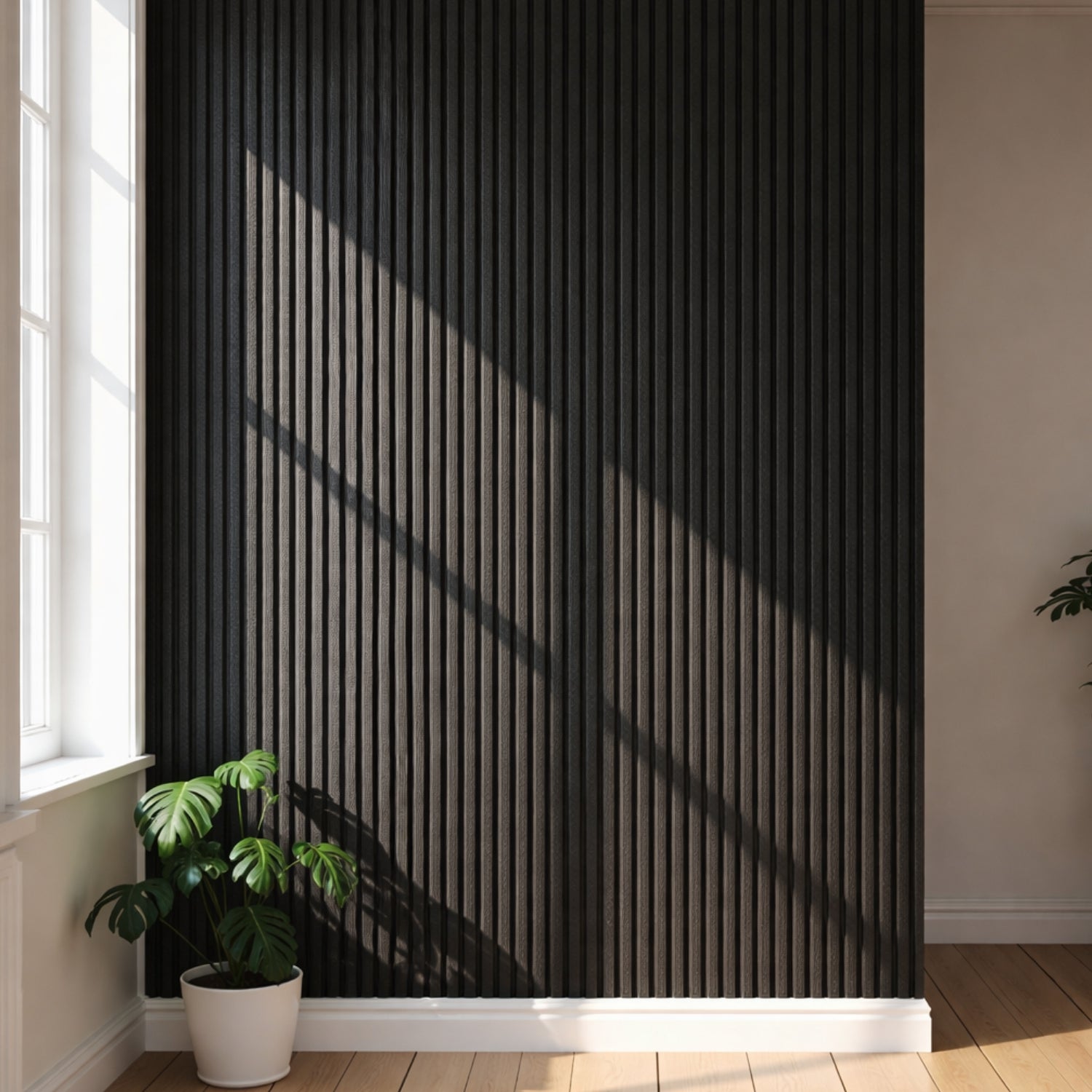 Panel WPC Arco | Negro Decorativo | ALMACORA - Almacora