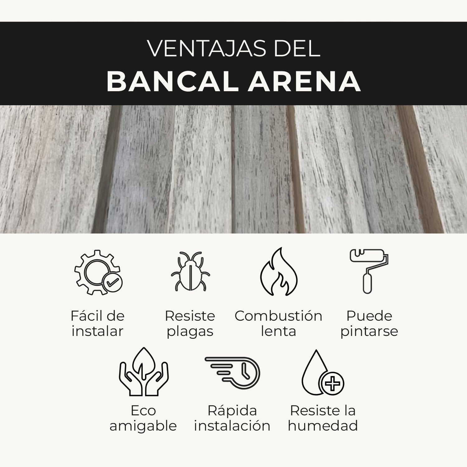 Panel WPC Bancal | Arena Decorativo Interior | ALMACORA - Almacora