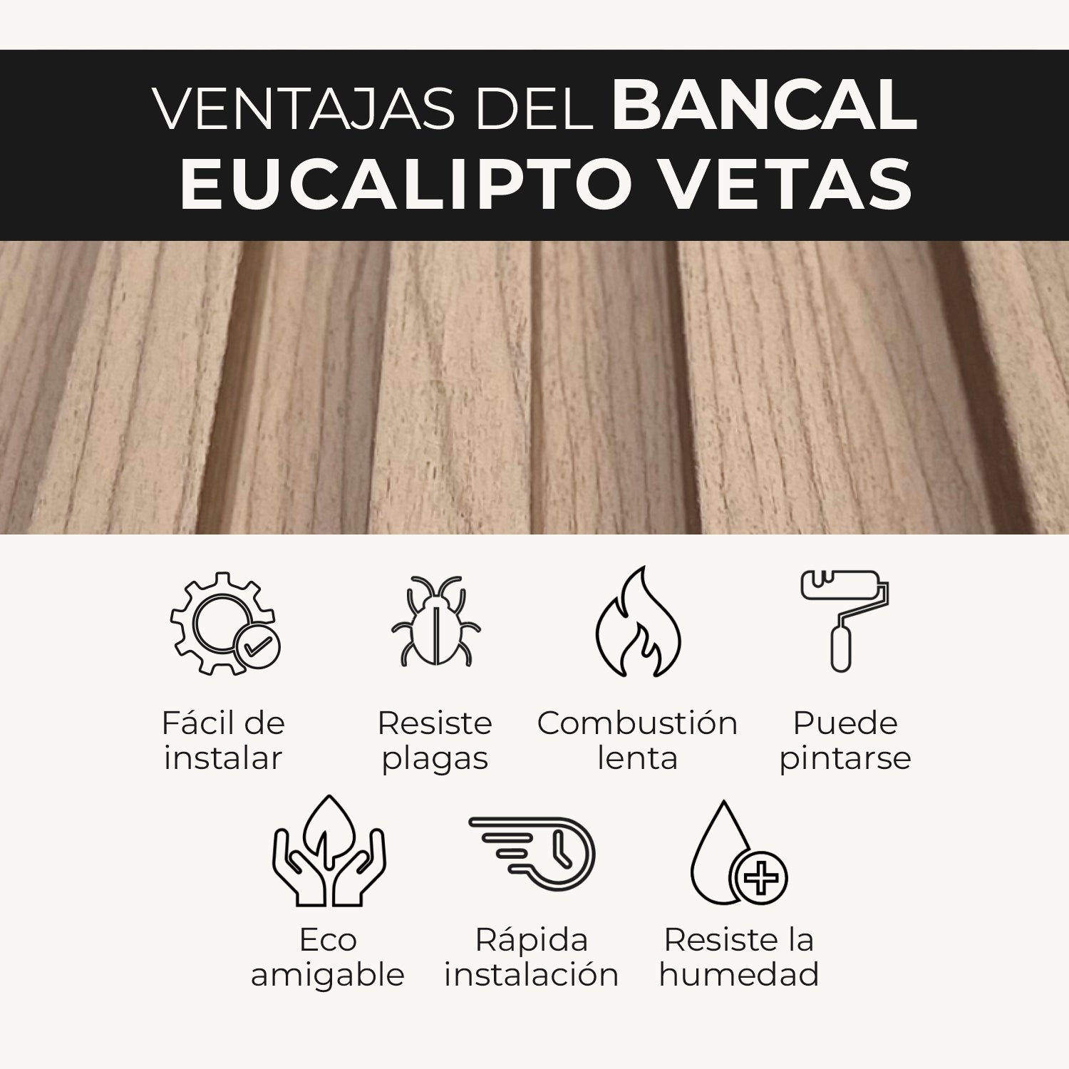 BANCAL EUCALIPTO VETAS - Almacora