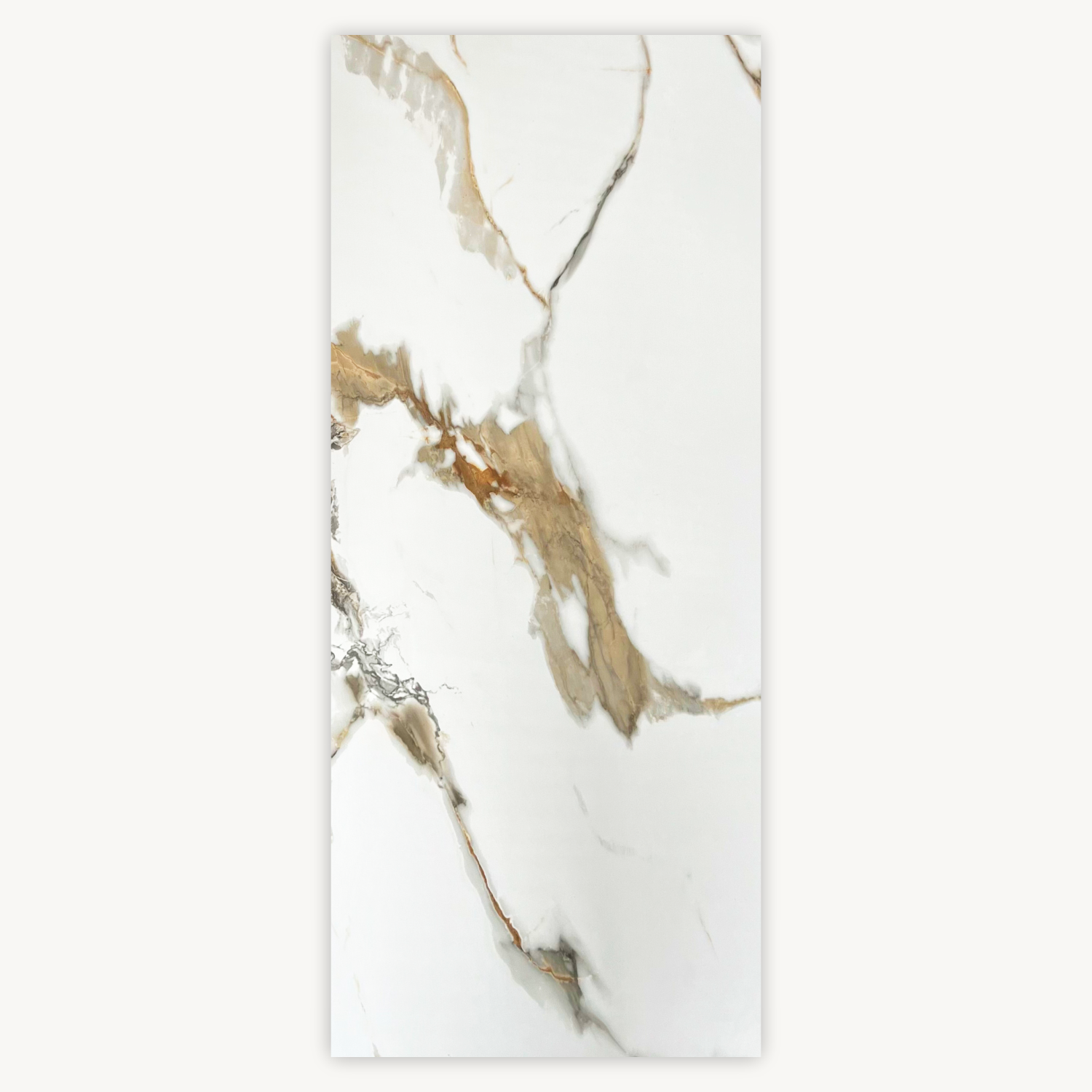 Lámina Tipo Mármol Brillante PVC | Calacatta Oro - Decorativo - Almacora