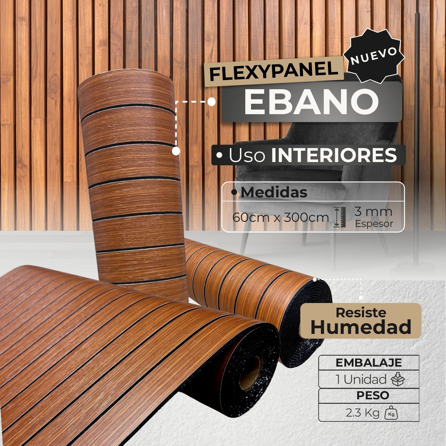 FLEXYPANEL EBANO - Almacora