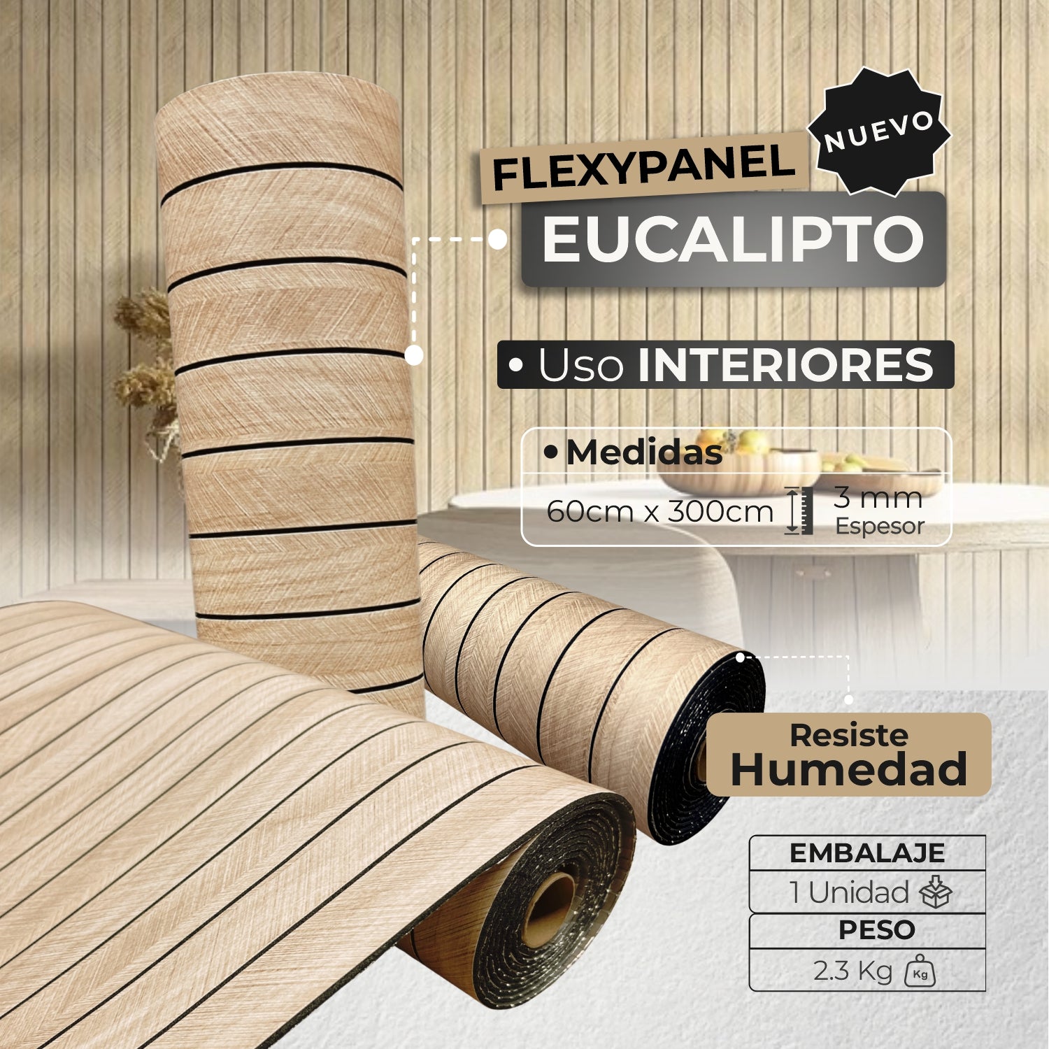FLEXYPANEL EUCALIPTO - Almacora