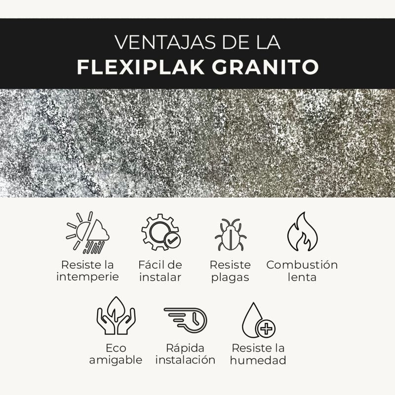 Flexiplak Translúcida Granito | Lámina Decorativa de Piedra Flexible - Almacora