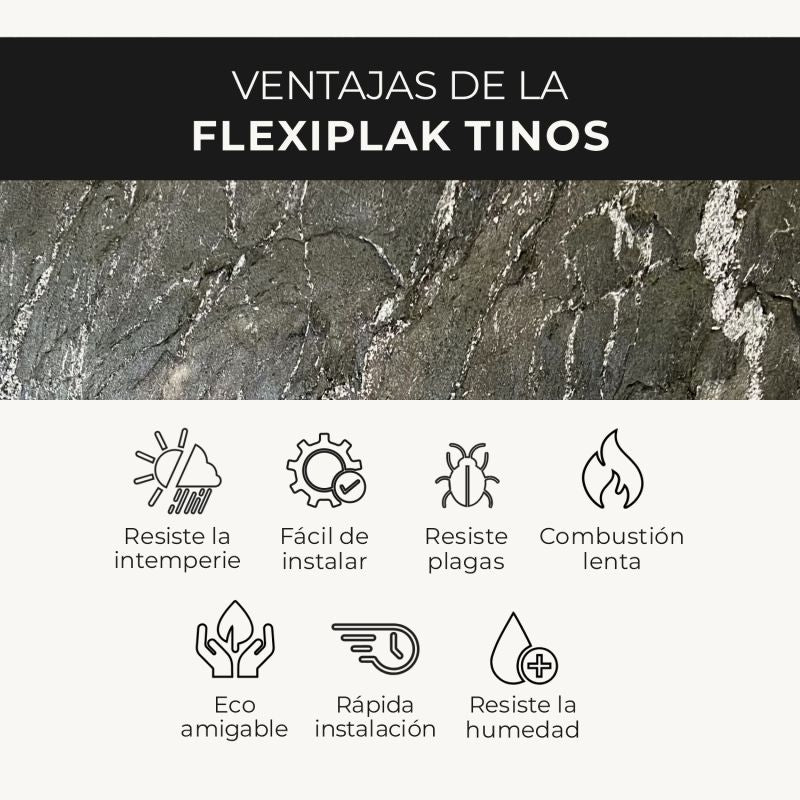 Flexiplak Translúcida Tinos | Lámina Decorativa de Piedra Flexible - Almacora