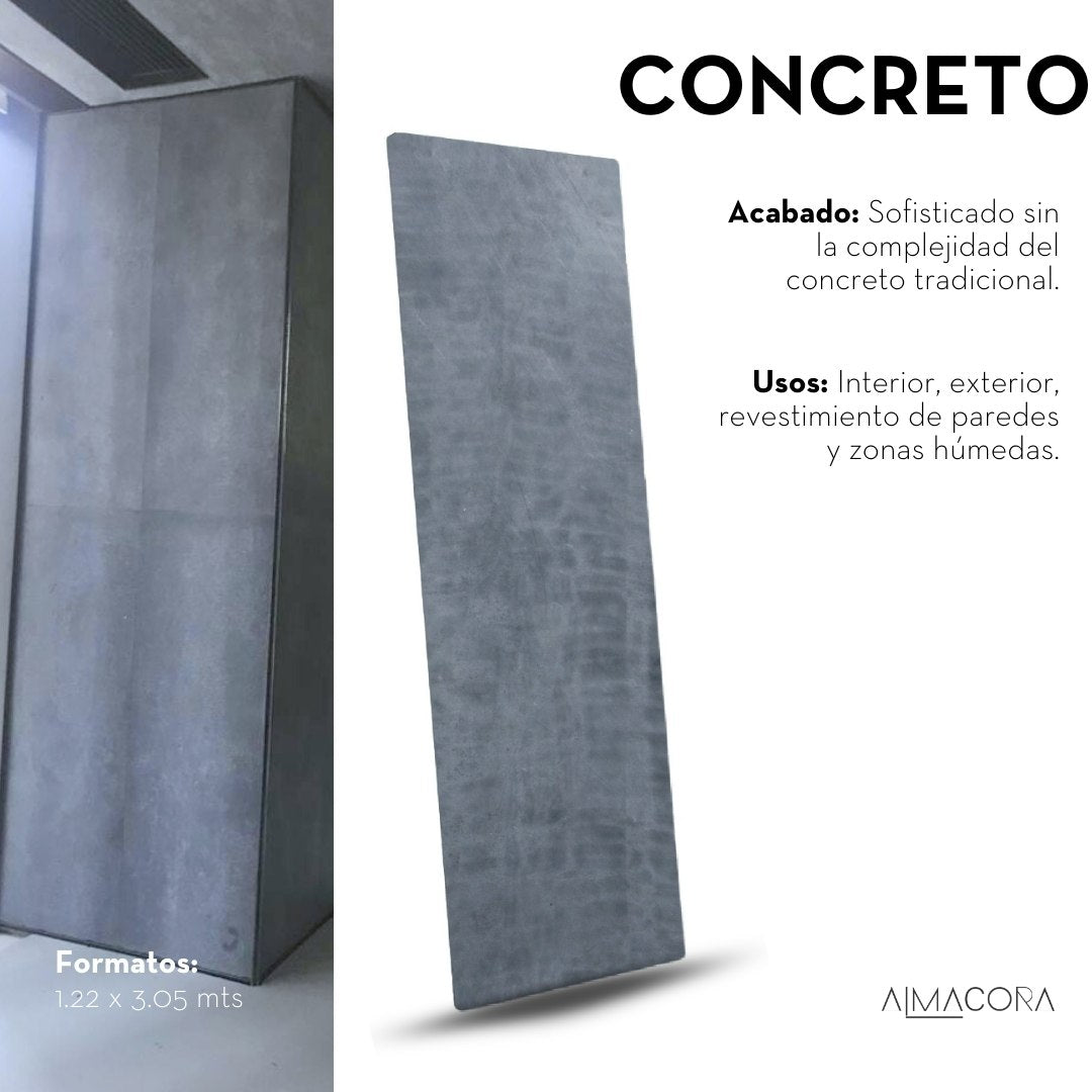 Láminas de Piedra Natural - Flexiplack Concreto - Almacora