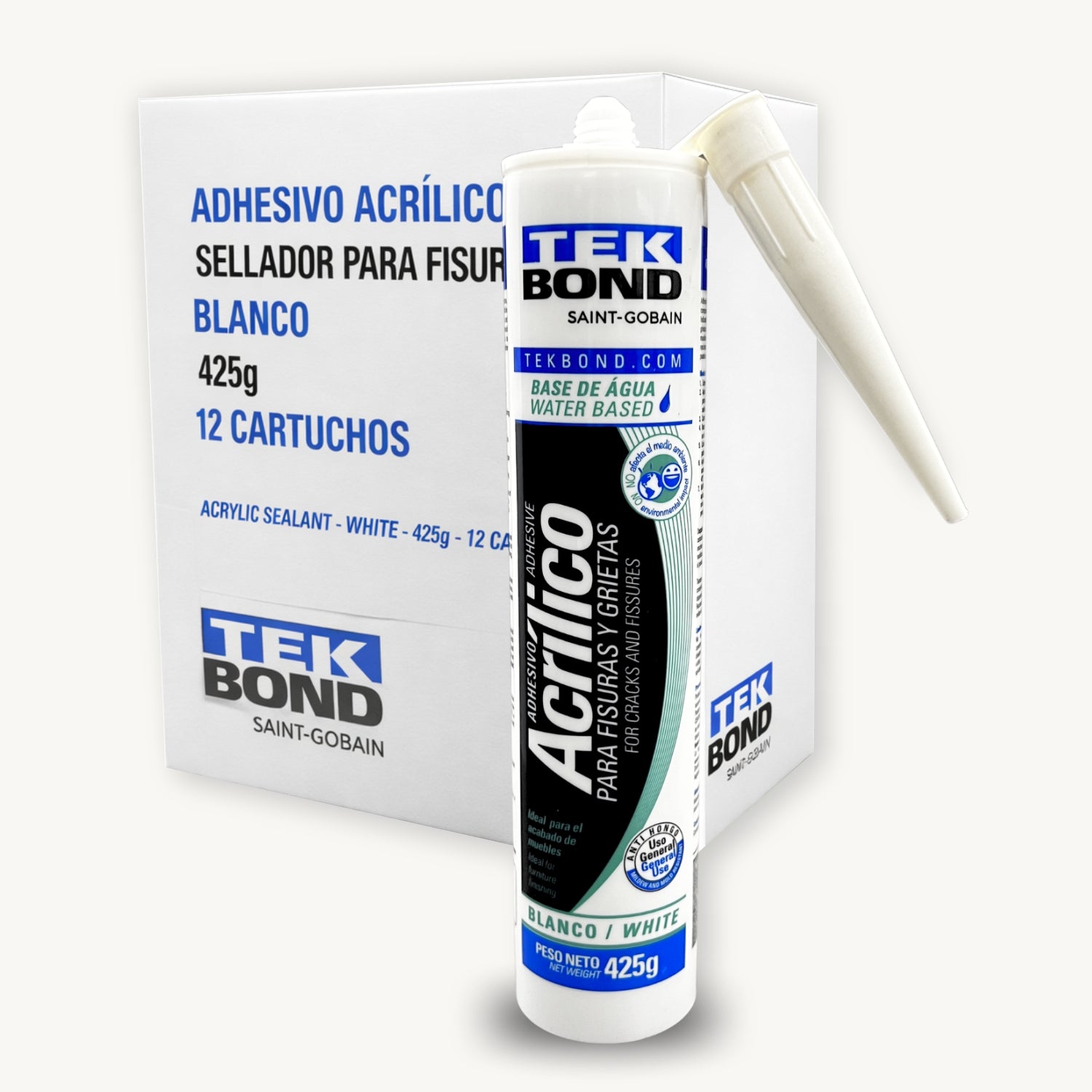 Adhesivo Acrílico | Fisuras y Grietas | Tek Bond - Almacora