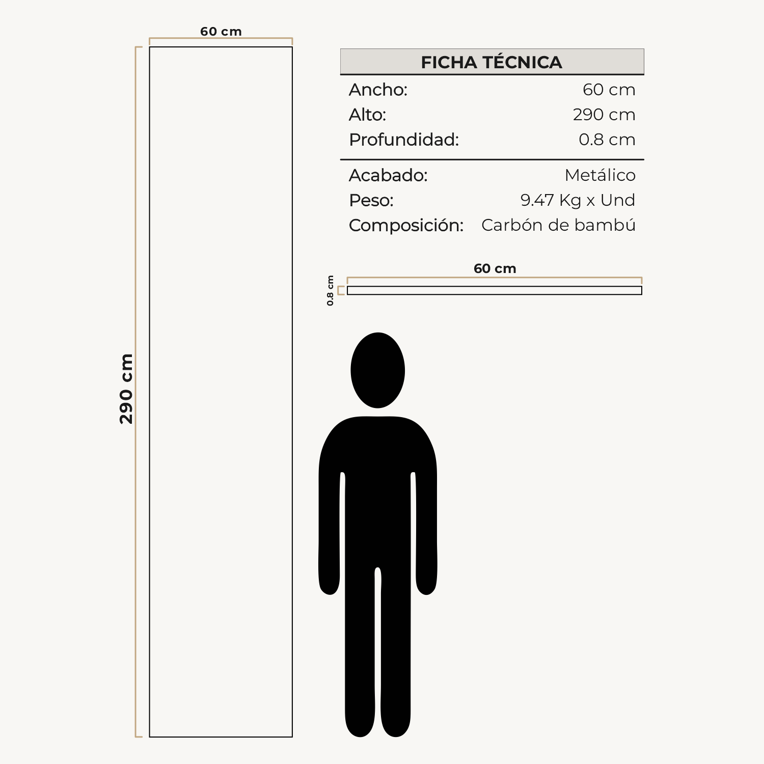 Lámina Piatto Metalizada Titanio – Revestimiento Decorativo Moderno - Almacora